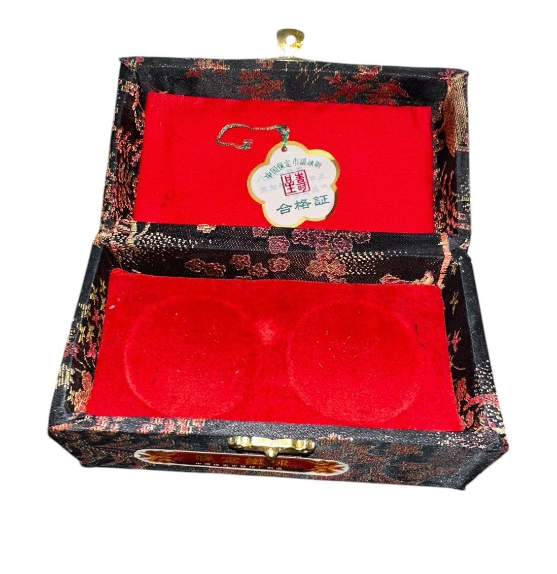 Balls Chinese Baoding Mediation Musical Neon Chrome Stress With Case Vintage