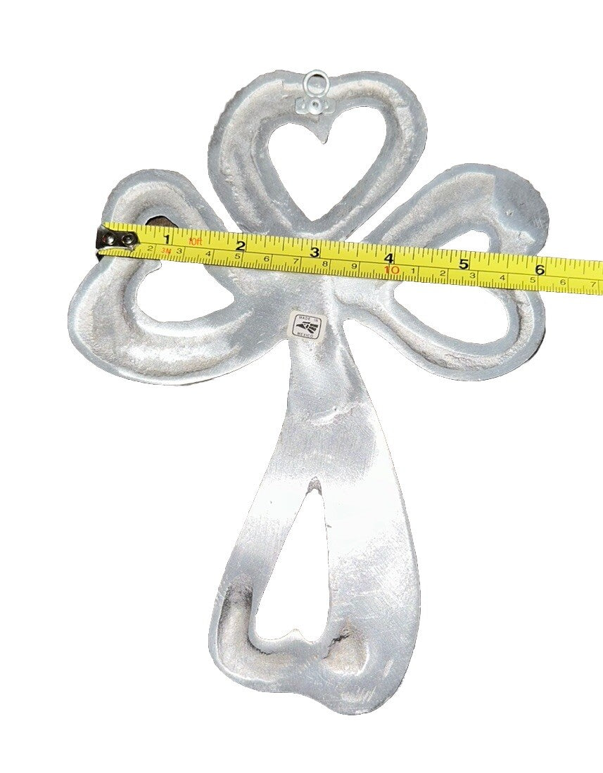 Cross Christian Ornate Mexico 8” Brinson & Collins Aluminum Silver Colored