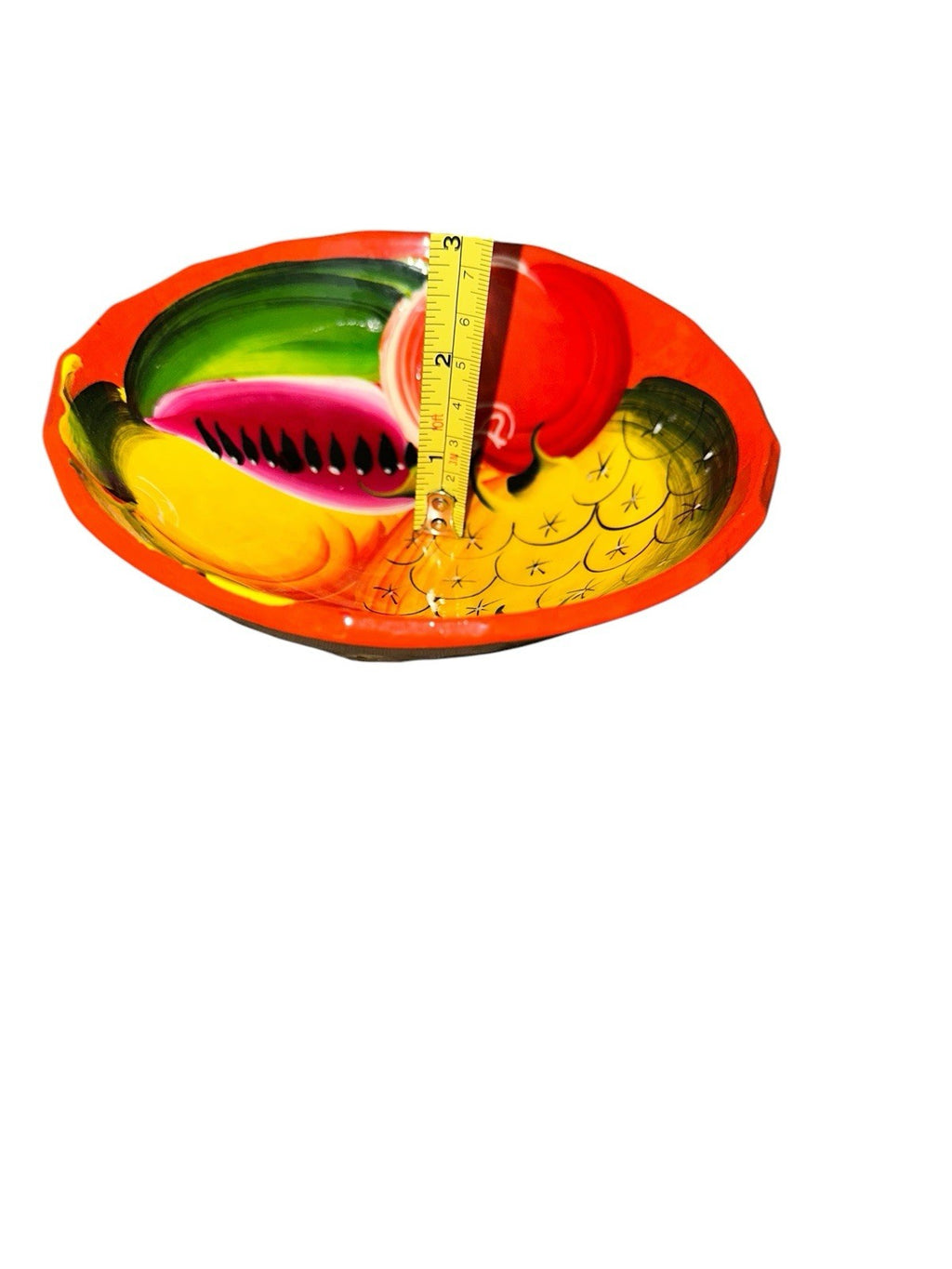 Bowl Fruit 3 Footed Hand Painted Pottery New Vintage