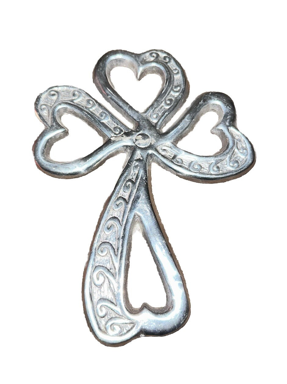 Cross Christian Ornate Mexico 8” Brinson & Collins Aluminum Silver Colored