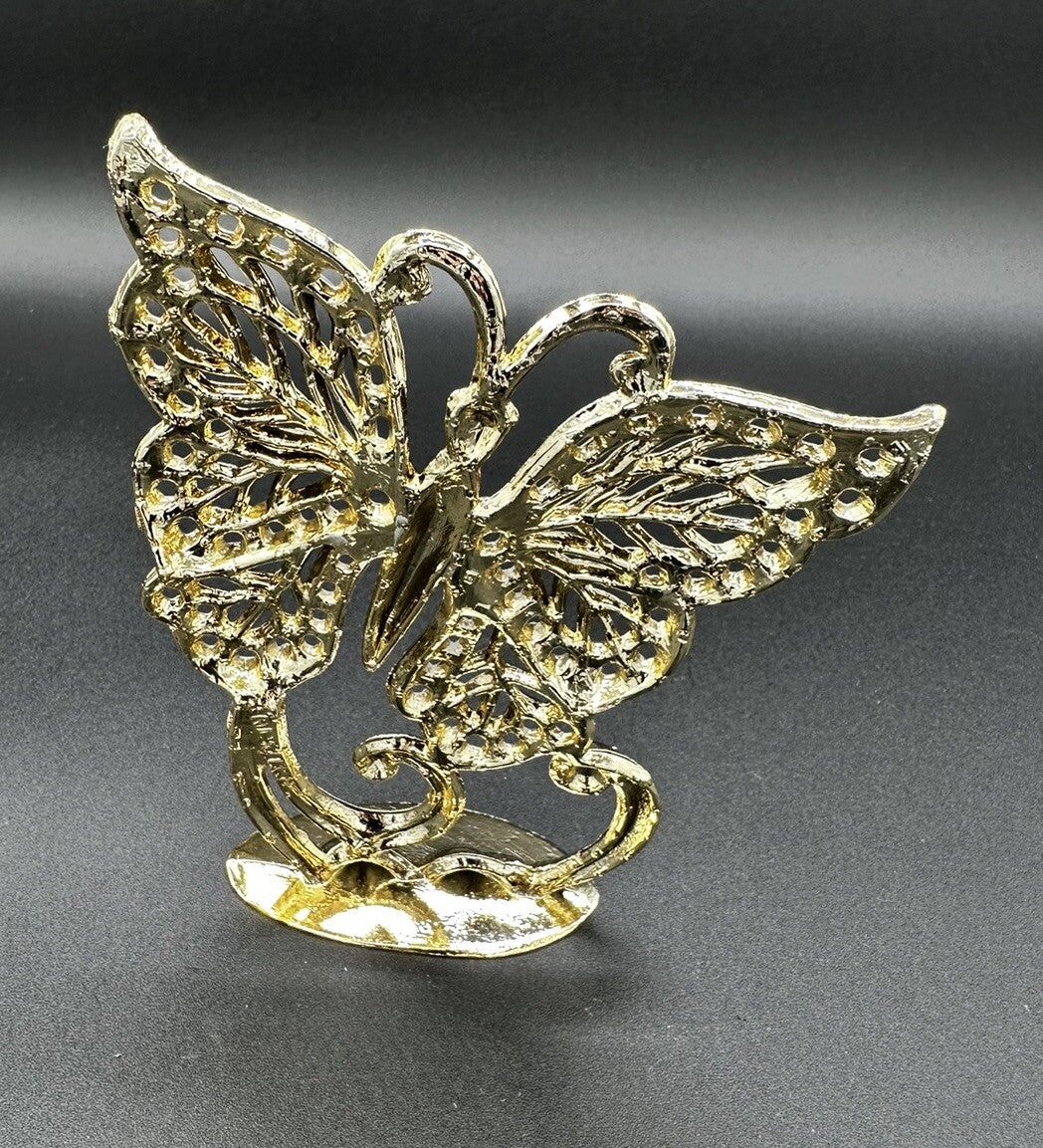 Earring Holder Butterfly Tree Torino Goldtone Vintage