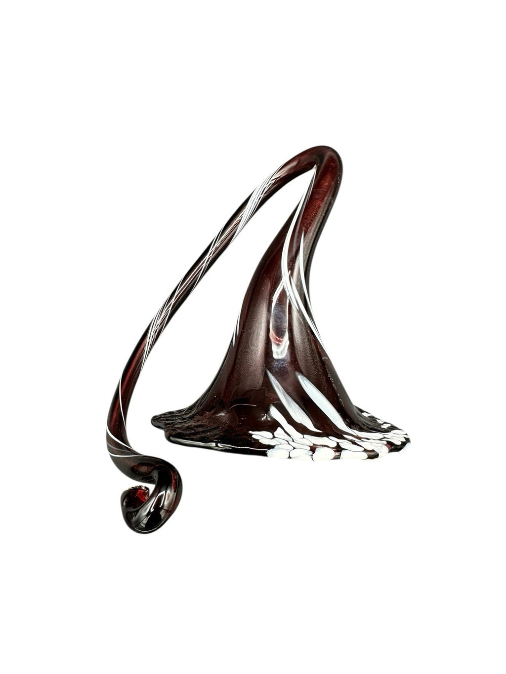 Bud Vase Purple Blown Glass Flower Rare Vintage