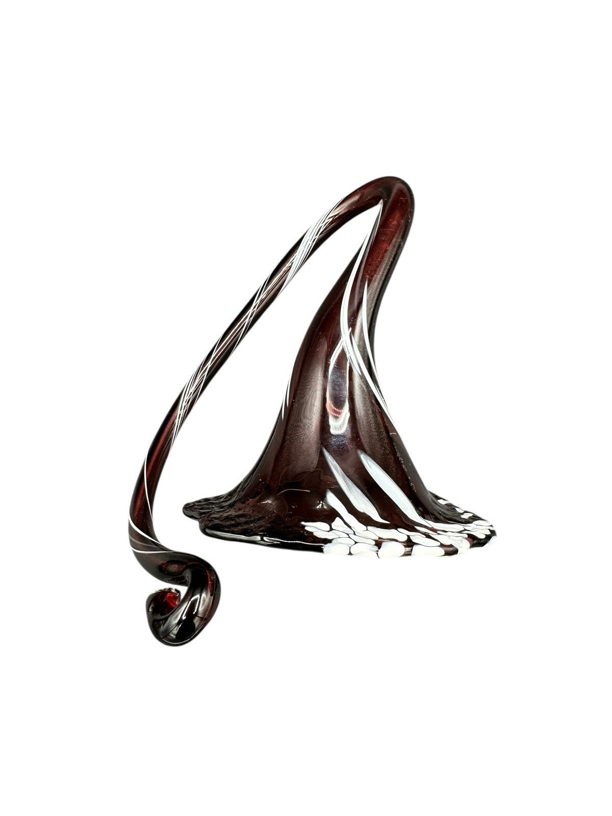 Bud Vase Purple Blown Glass Flower Rare Vintage