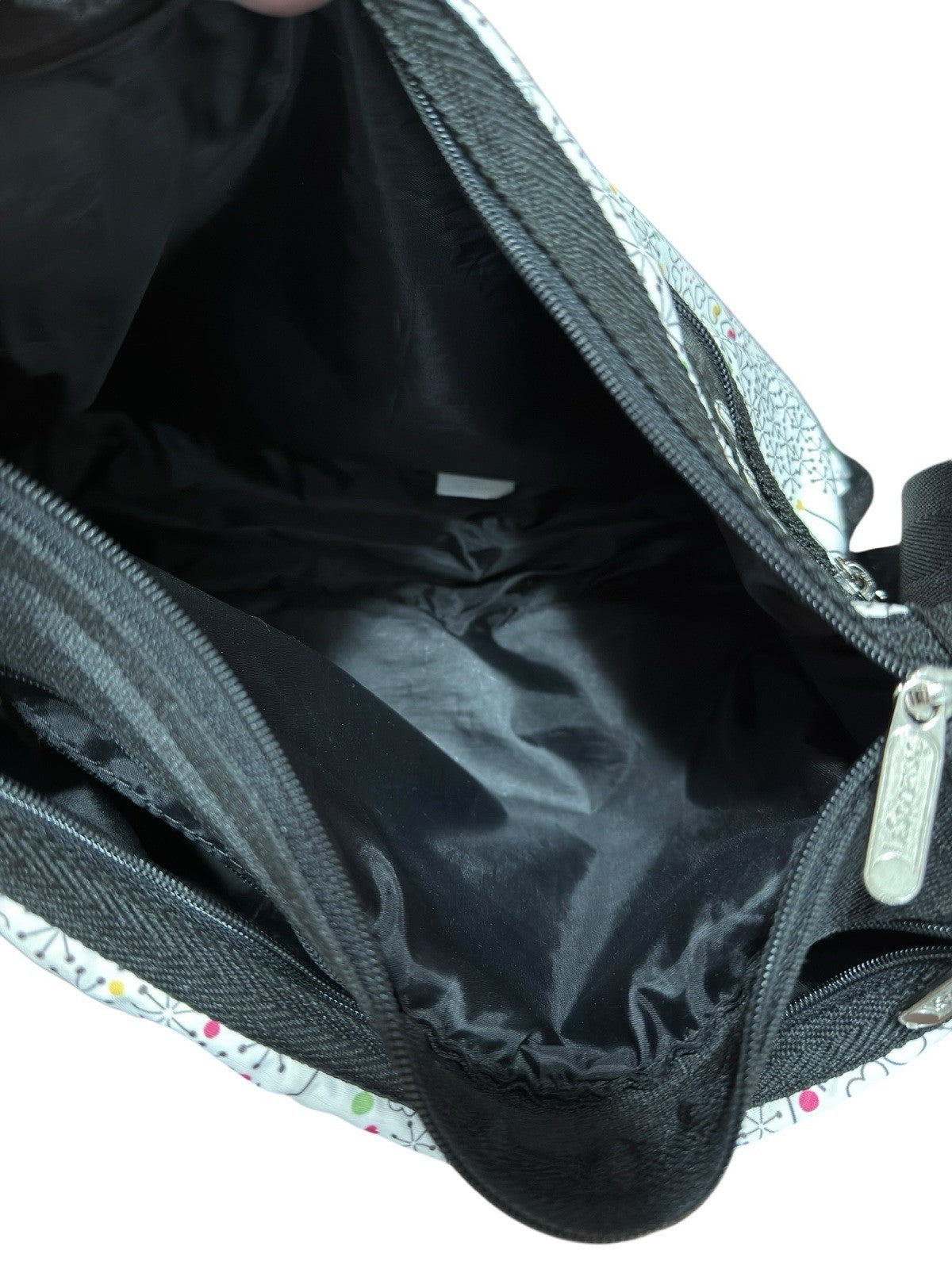 Crossbody Shoulder Bag LeSportsac Hythmic Hearts 3 Zip 2 Way Preowned