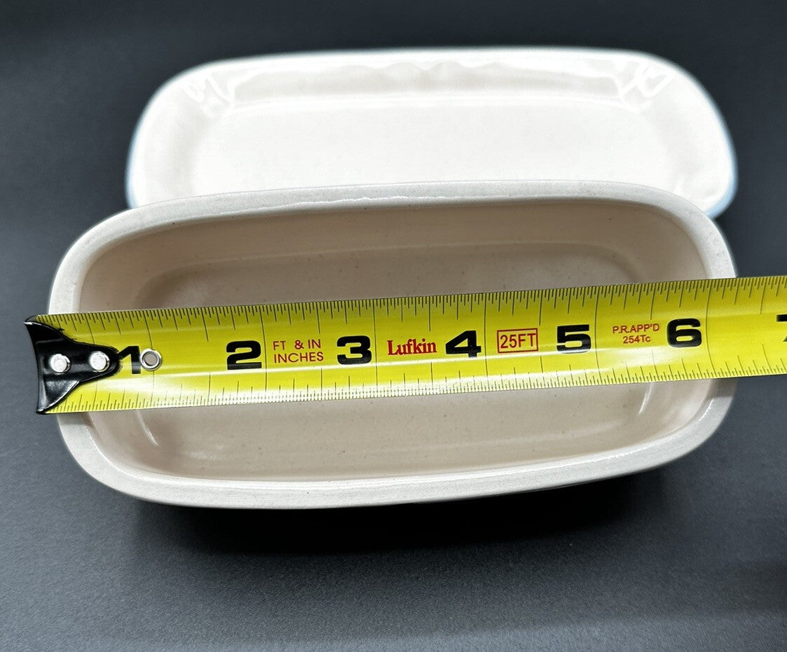 Butter Dish Heartland International Stoneware Covered Chicken Farm Scene Vintage