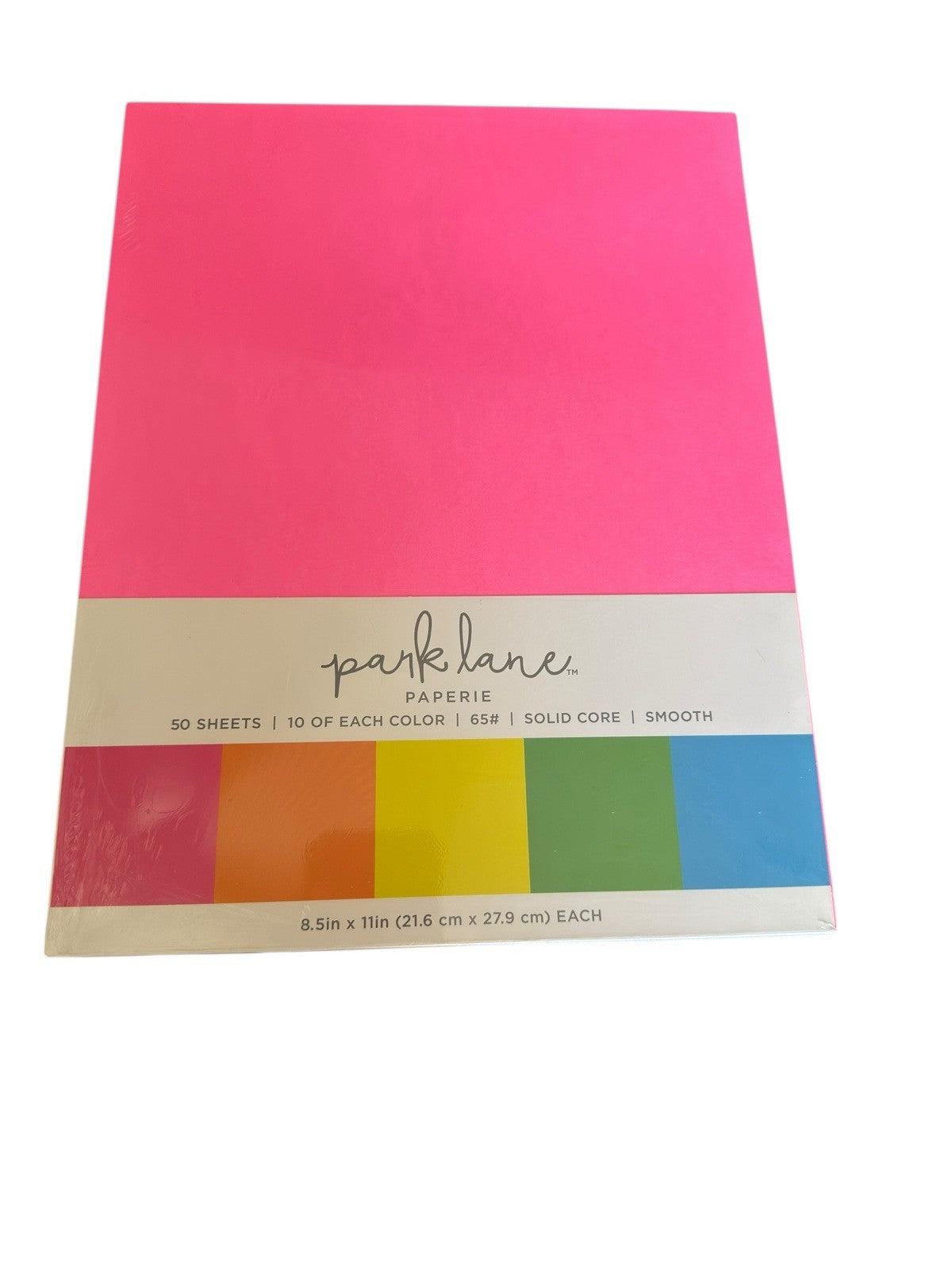Cardstock 50 Sheet 8.50”x11 Smooth Mulitcolor Pack by Park Lane New