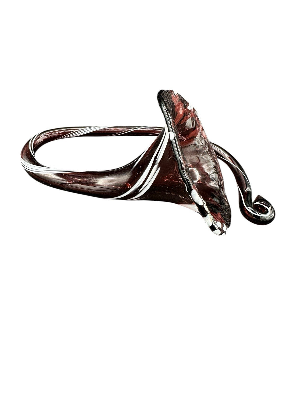 Bud Vase Purple Blown Glass Flower Rare Vintage