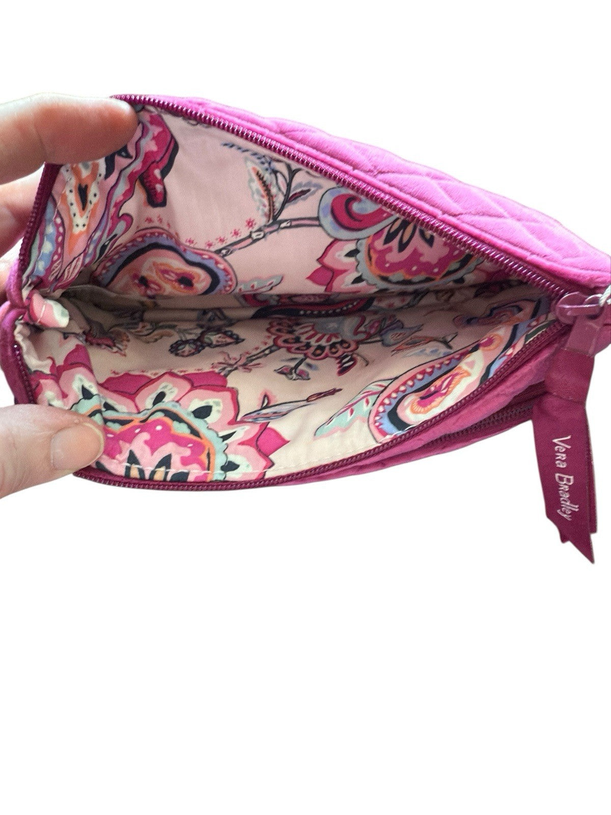 Cosmetic/Makeup Organizer Vera Bradley "Majestic Magenta" Quilted Velvet NWT