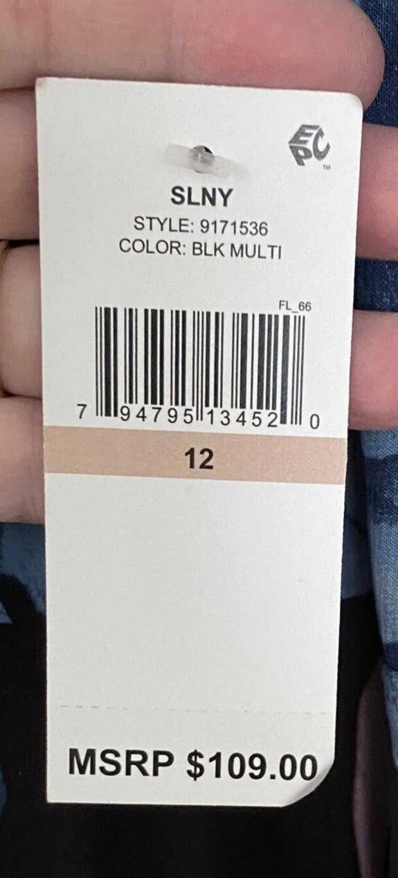 Dress S.L. Fashions Sleeveless Floral Print Flowing Ruffle Tiered Party Maxi NWT