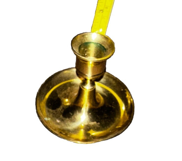 Candleholders Saucers Baldwin 3" T By 3” W Brass Vintage