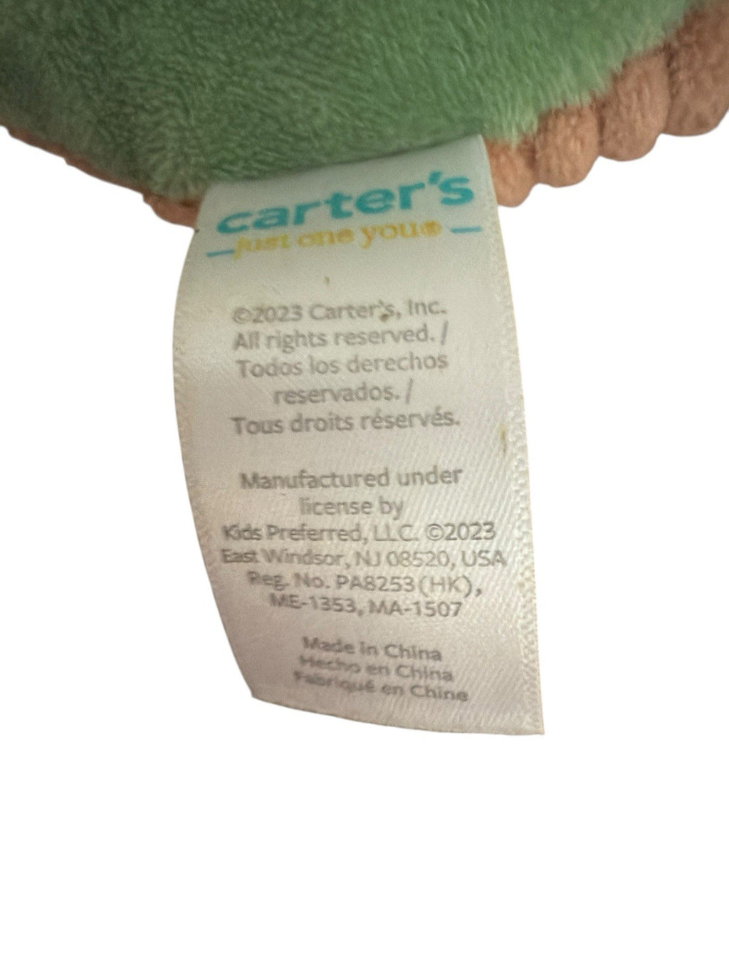 Carter's Just One You Avocado Plush Baby Stuffed Toy Target Preowned