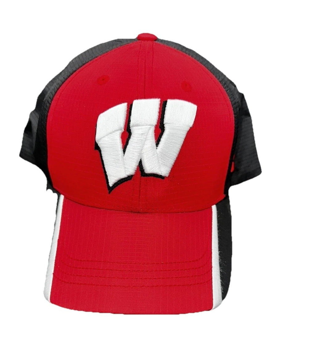 Wisconsin Badgers Mens Baseball Hat Strapback Cap Red NCAA Football College