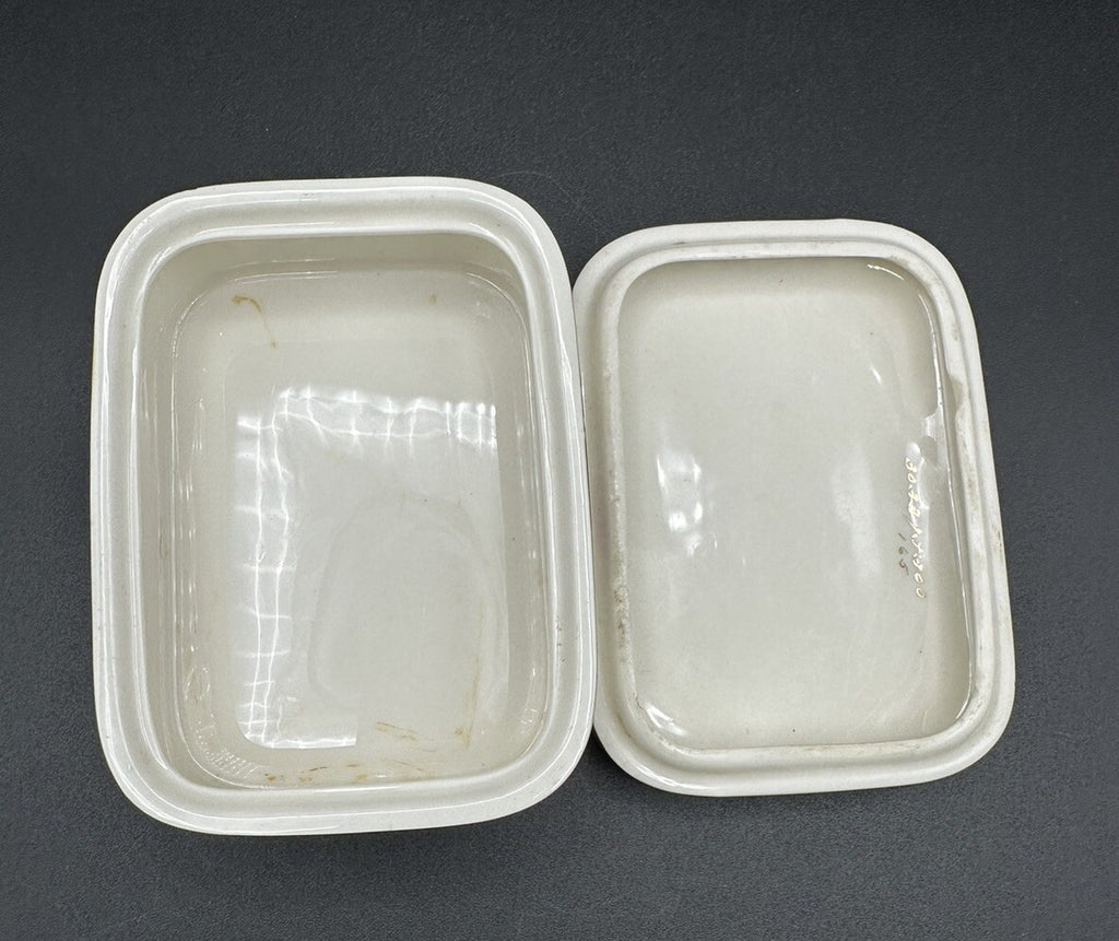 Cigarette Box 5”x 3 5/8" x 2" Lenox China Rose 3033 Pattern (READ) Vintage