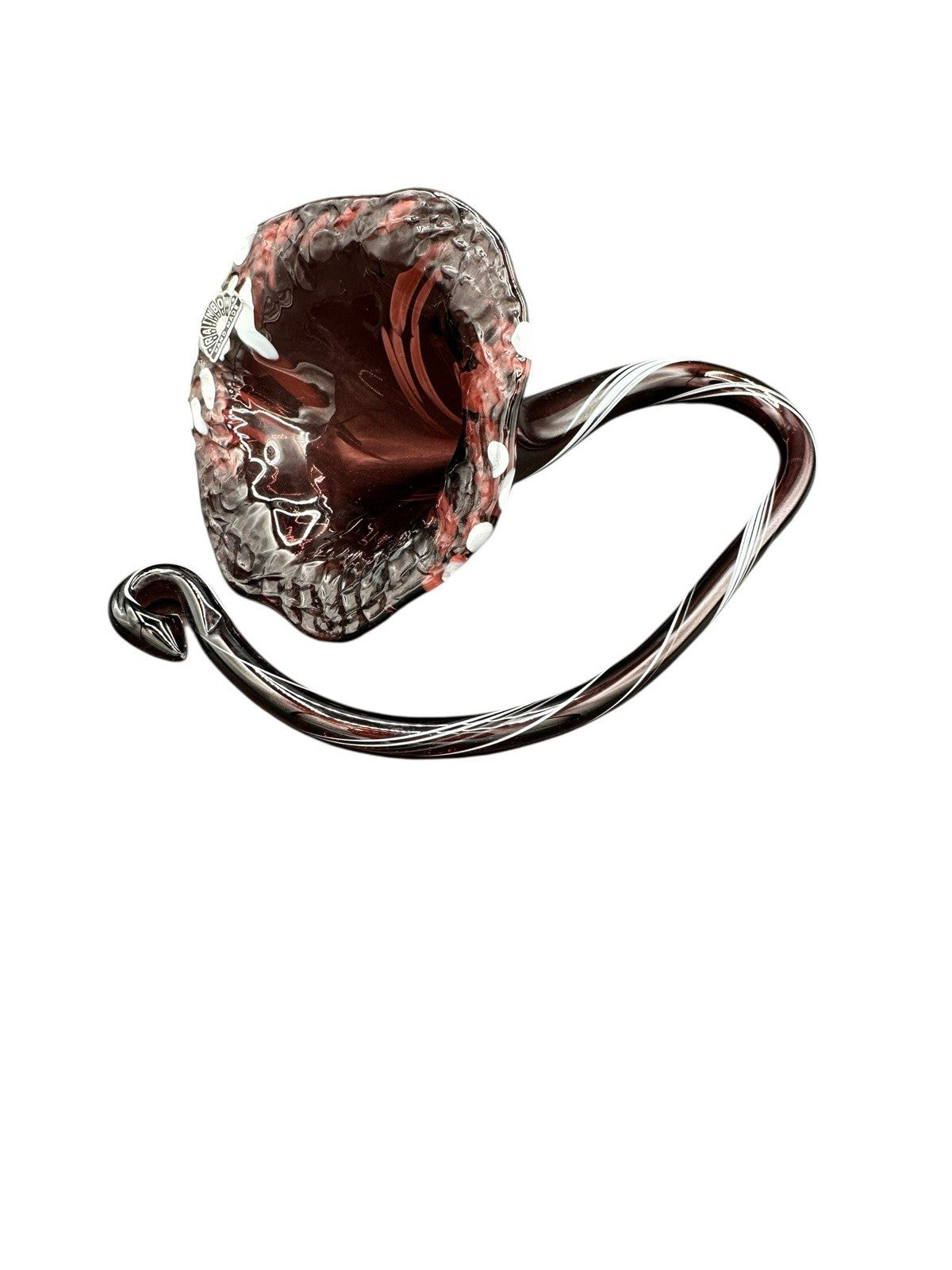 Bud Vase Purple Blown Glass Flower Rare Vintage