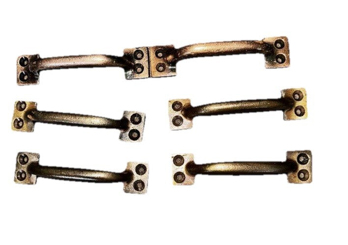 Drawer Pulls Rustic 4" Qty-6 Original Antique Cast Iron Vintage