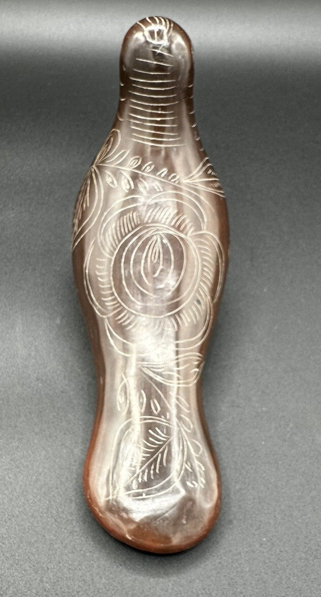 Art Pottery Dove Tonala Monochrome in Brown Mexican Folk