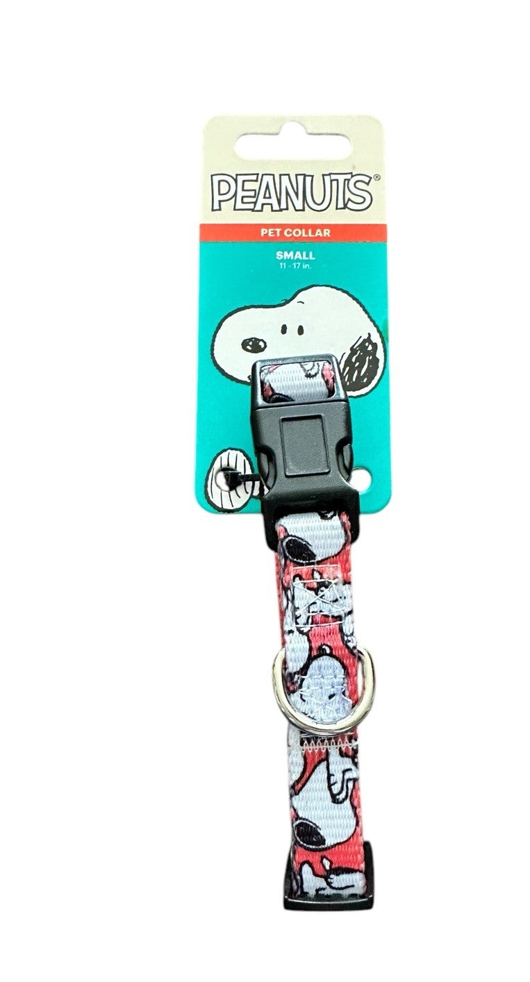 Dog Collar Small 11”- Fetch For Pets Peanuts Snoopy Nylon Adjustable 17” New