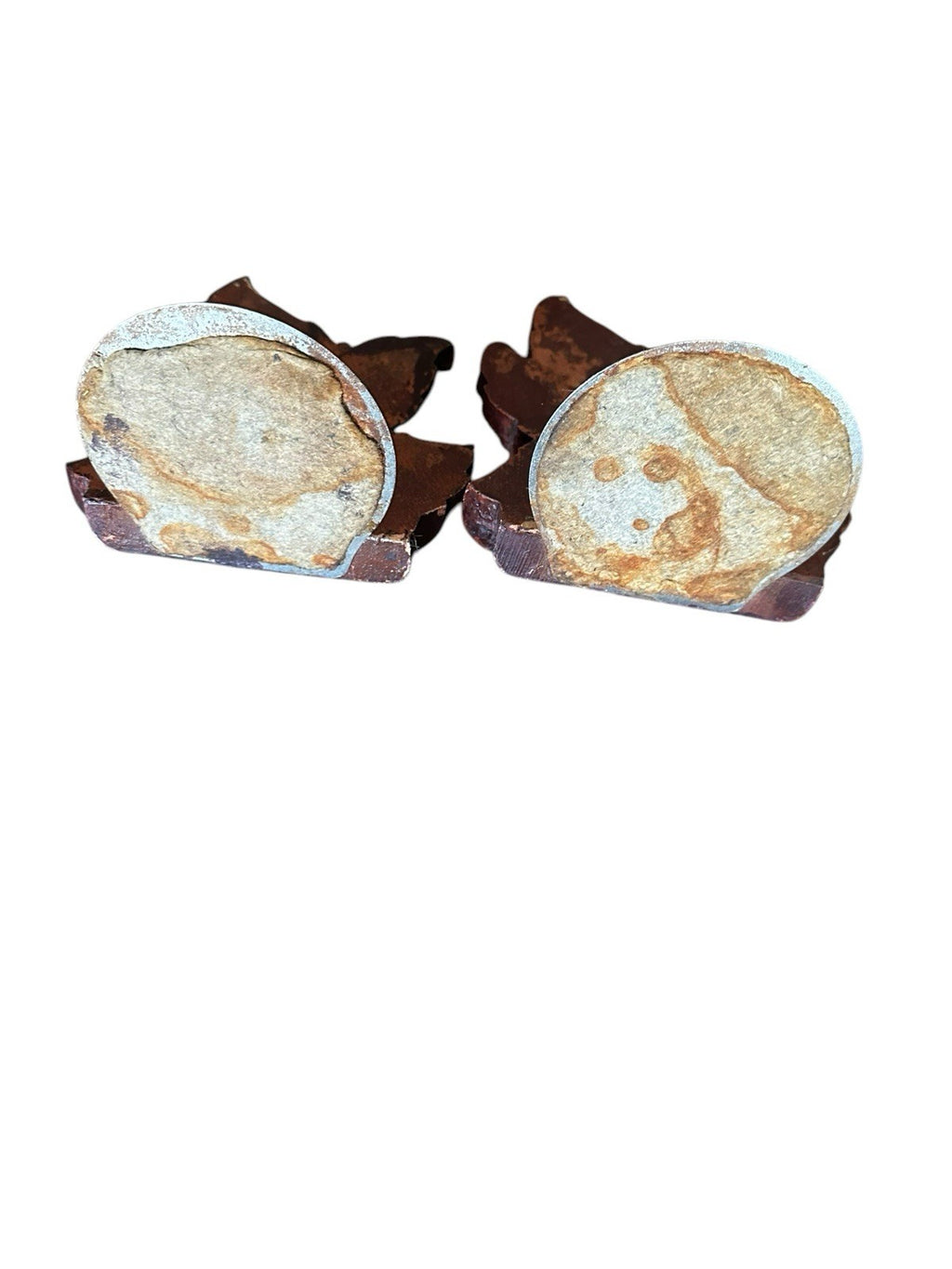 Bookends Gatco Brown Wood Tree Leaves Set Of 2  6.75” x 5.75” Vintage