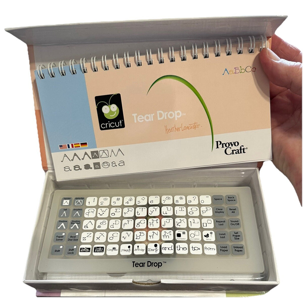 Cricut Tear Drop Alphabet Number Font Cartridge Preowned