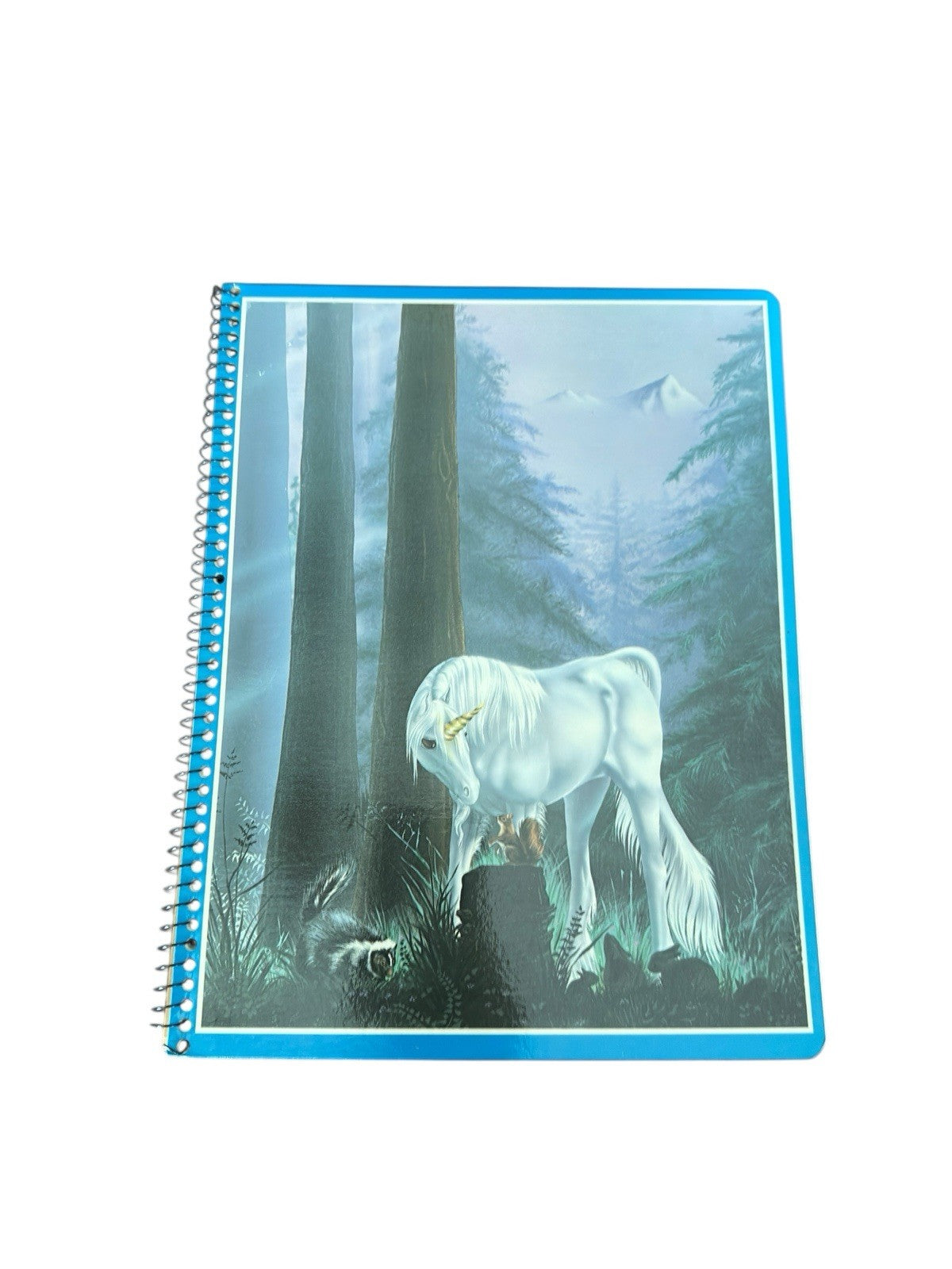 (2)1980s Vintage Mead Fantasy Spiral Notebook Unicorn Stationery