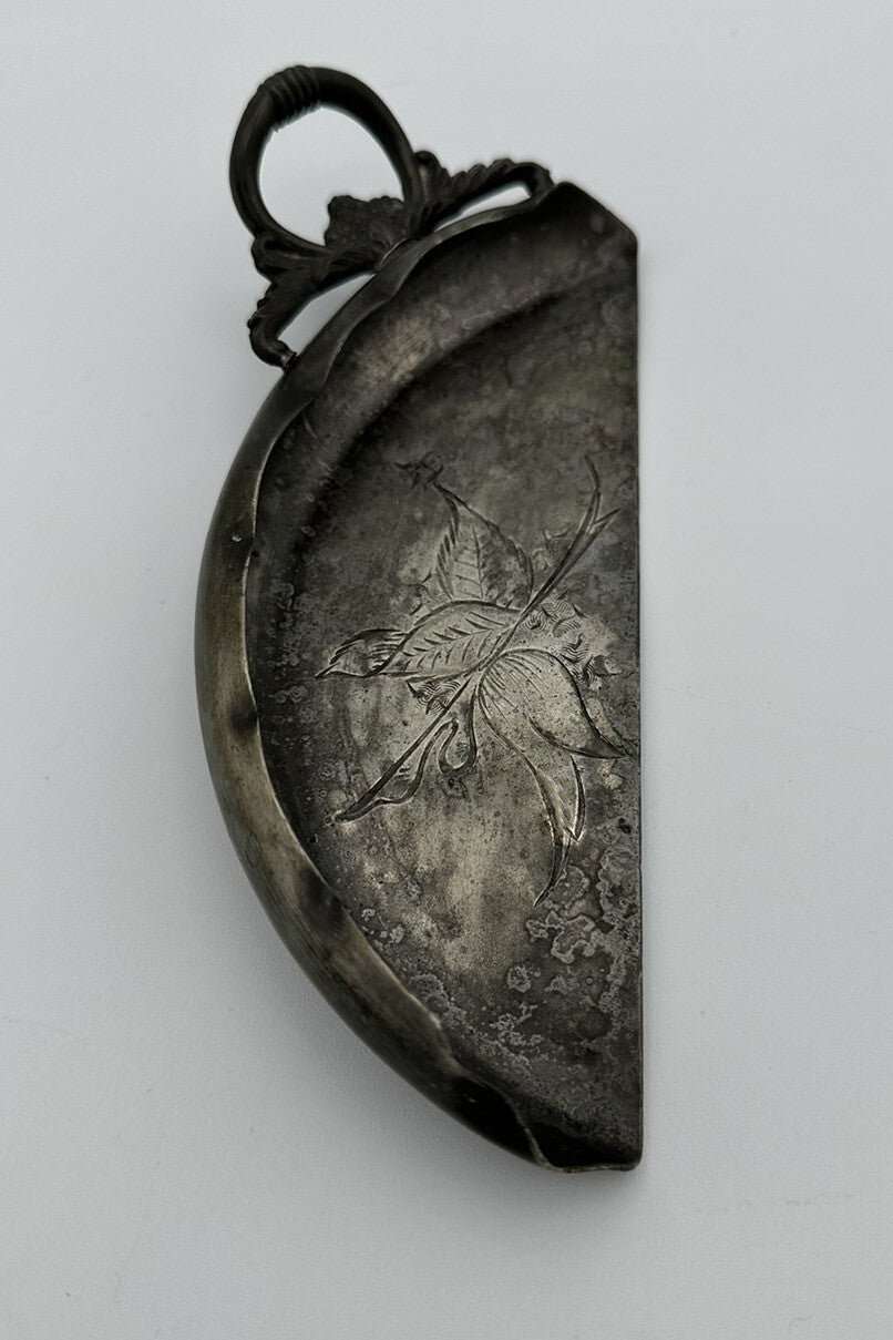 Antique Crumb Pan Amsterdam Quadruple Plate Silver Co Floral Pattern 1900-1940