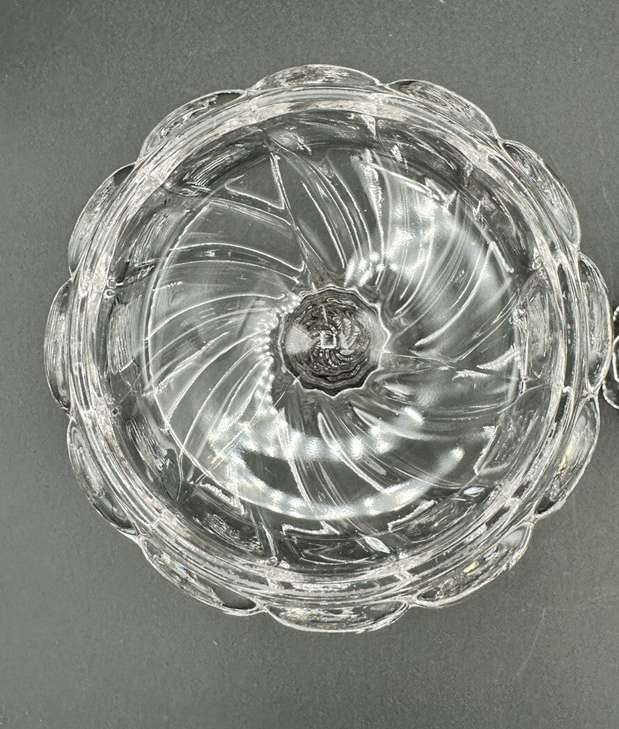 Candlesticks 7” Wedding Decor EUC(2) Fostiora Colony Heavy Swirl Crystal