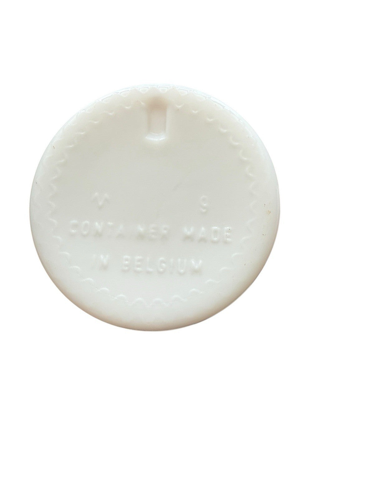 Apothecary Jar Red/White Pattern Set Of 2 Milk Glass Bubble Top Belgian Vintage