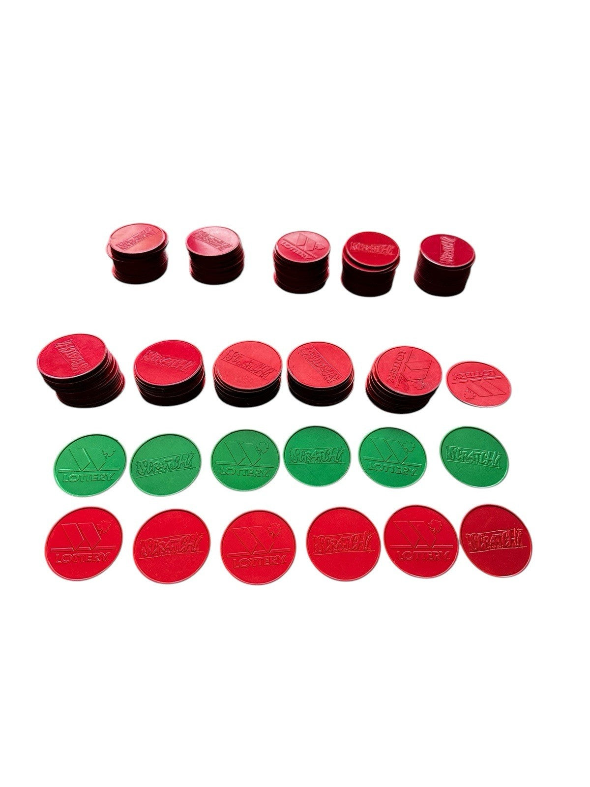 Coin Scratchers Washington State Lottery Lot 160 Red, 6 Green Preowned
