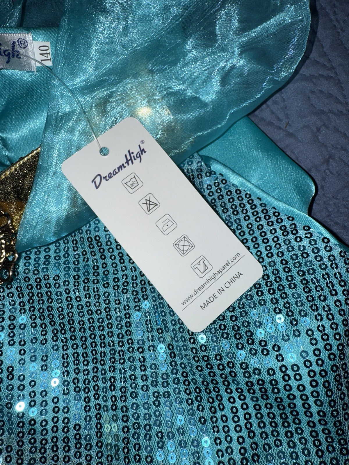 Disney Aladdin Princess Jasmine Costume 7-8 Blue Top And Bottom