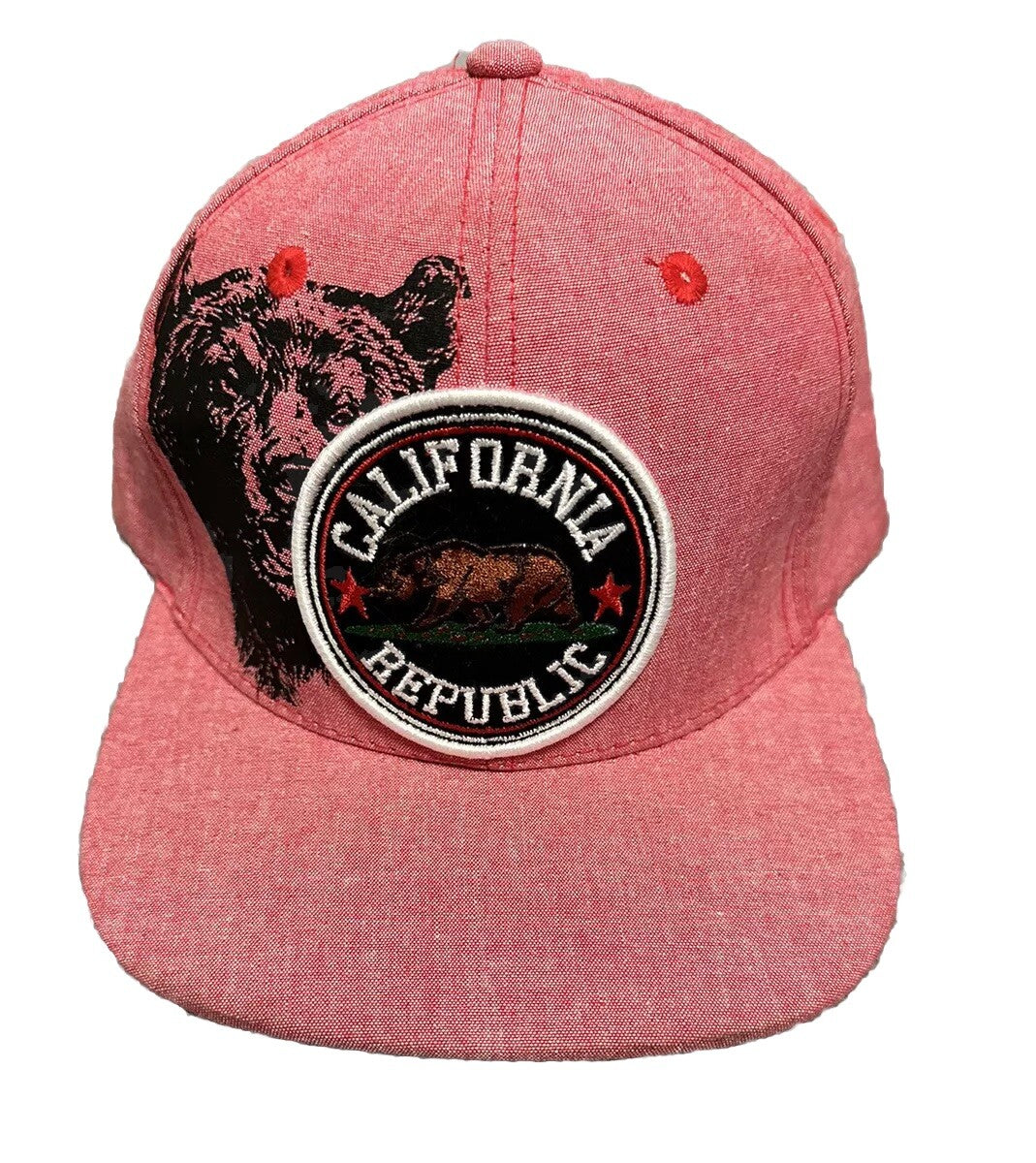 California & Republic Red/Black Top Level "CALI"Hat/ Cap