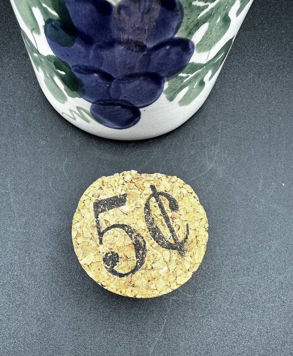 Coin Bank Wine Money Milk Jug Grapes Vines Hand Painted Crock Shop Santa Ana CA