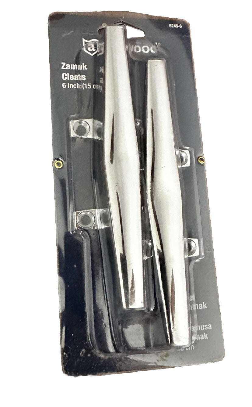 Cleats Attwood Zamak  6 Inch / 15 cm Chrome Plated 1 Pair 6245-6 New