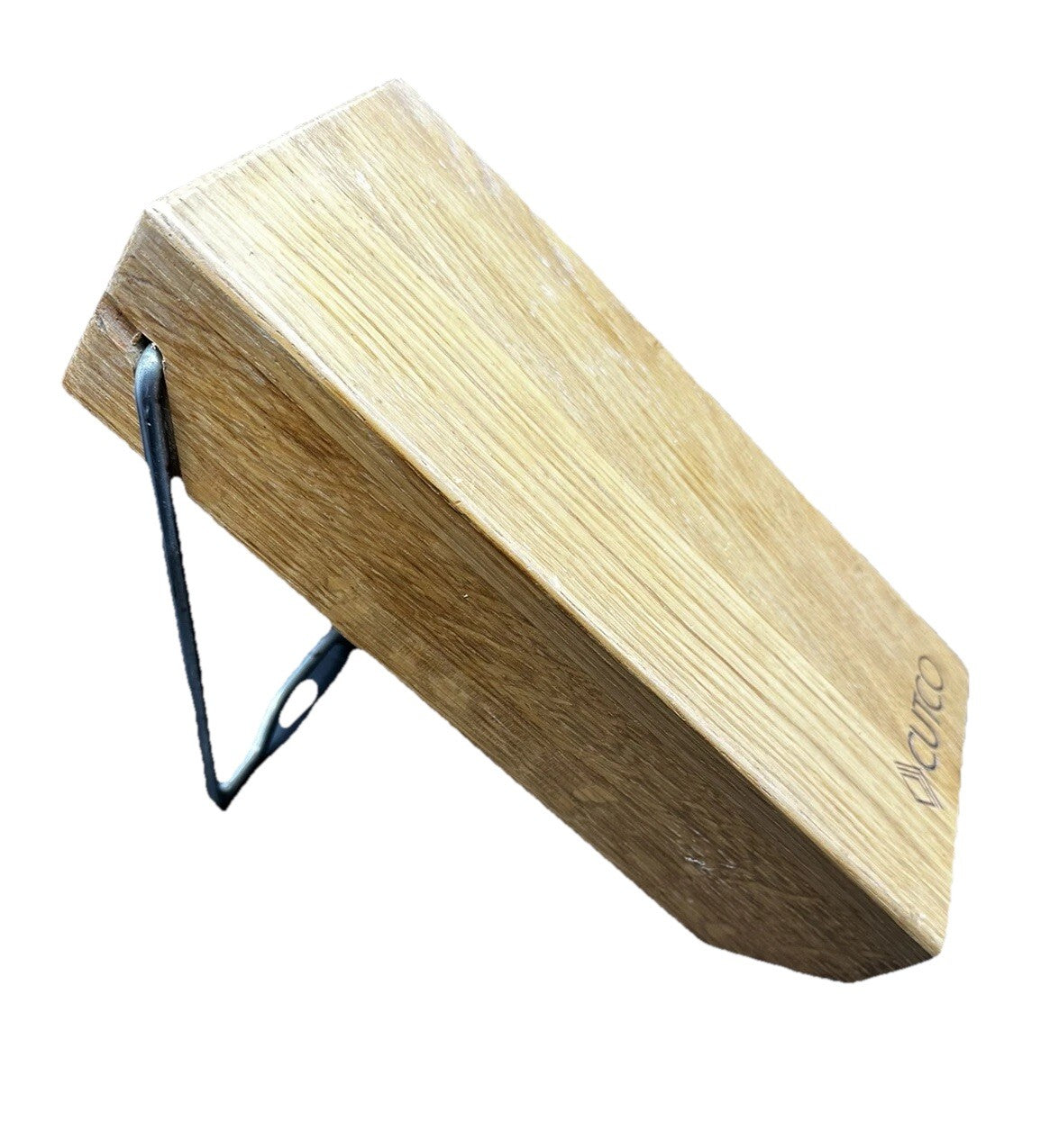 Cutco Space Saver Knife Block 5-Slot Wood Honey Oak Foldable Metal Bar