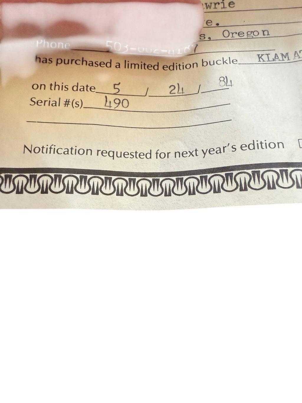 Belt Buckle Siskiyou Buckle 1983 Bergamot Brass Works Klamath County Deer New