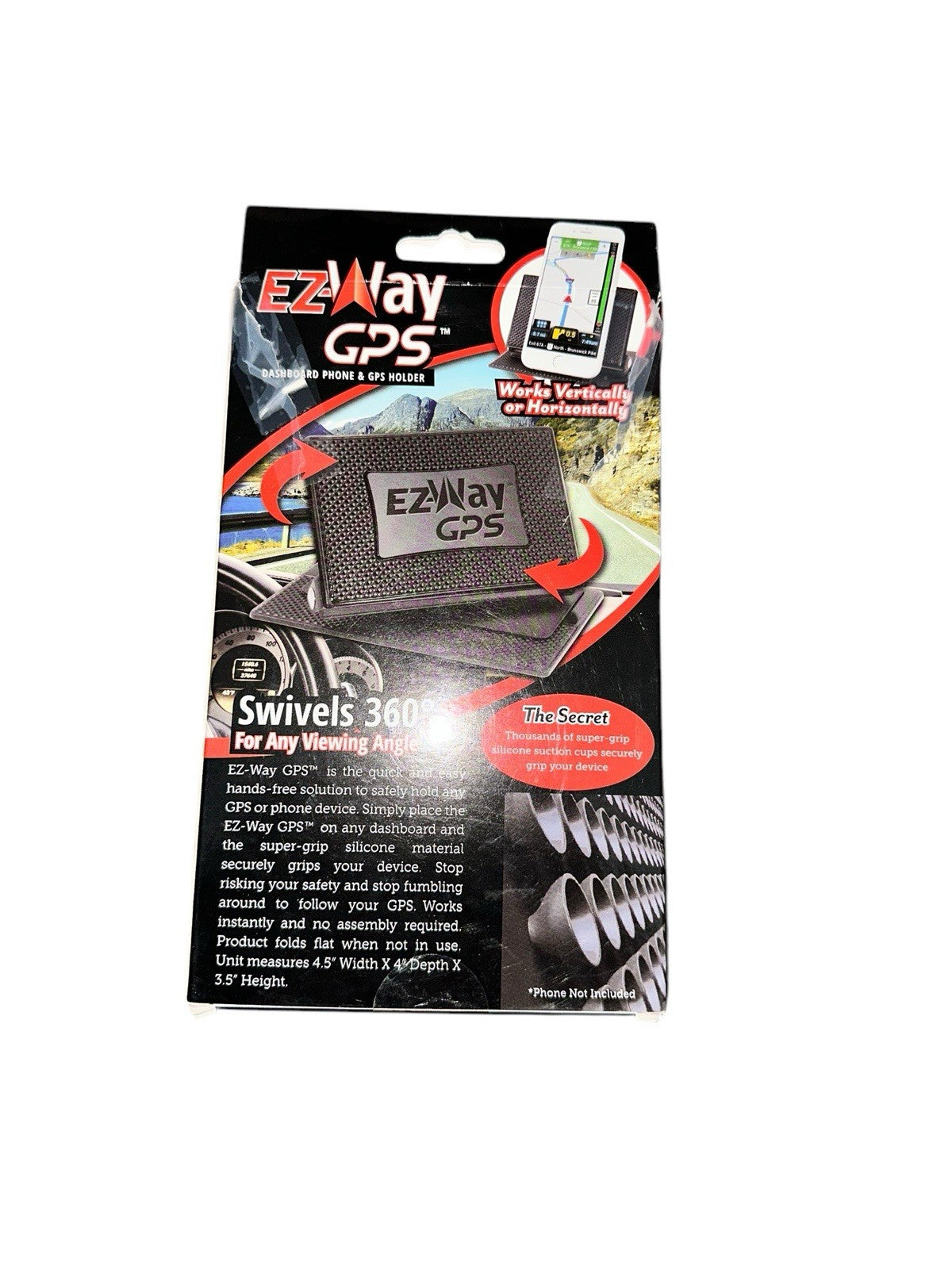 New GPS Dashboard Phone GPS Holder Clip Attachment Mount As Seen on TV EZ Way