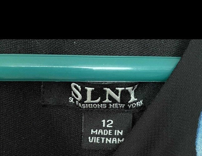 Dress S.L. Fashions Sleeveless Floral Print Flowing Ruffle Tiered Party Maxi NWT