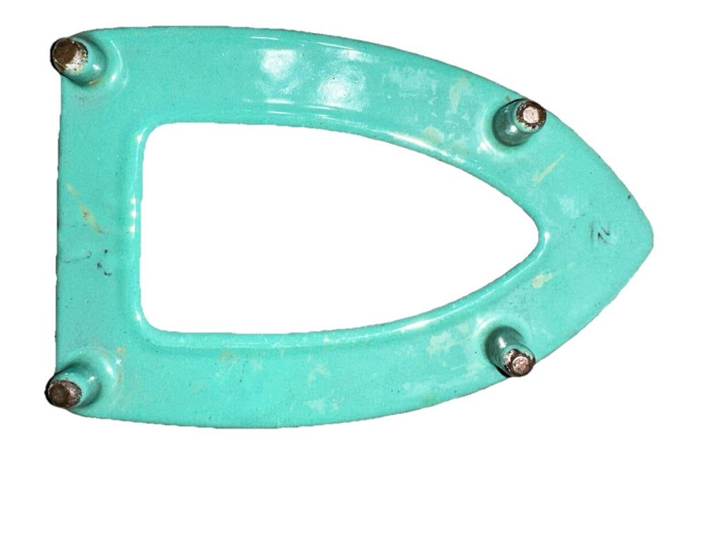 Antique Iron Stand Marked 2 From 1920/30’s Green Enameled Cast Iron Flat