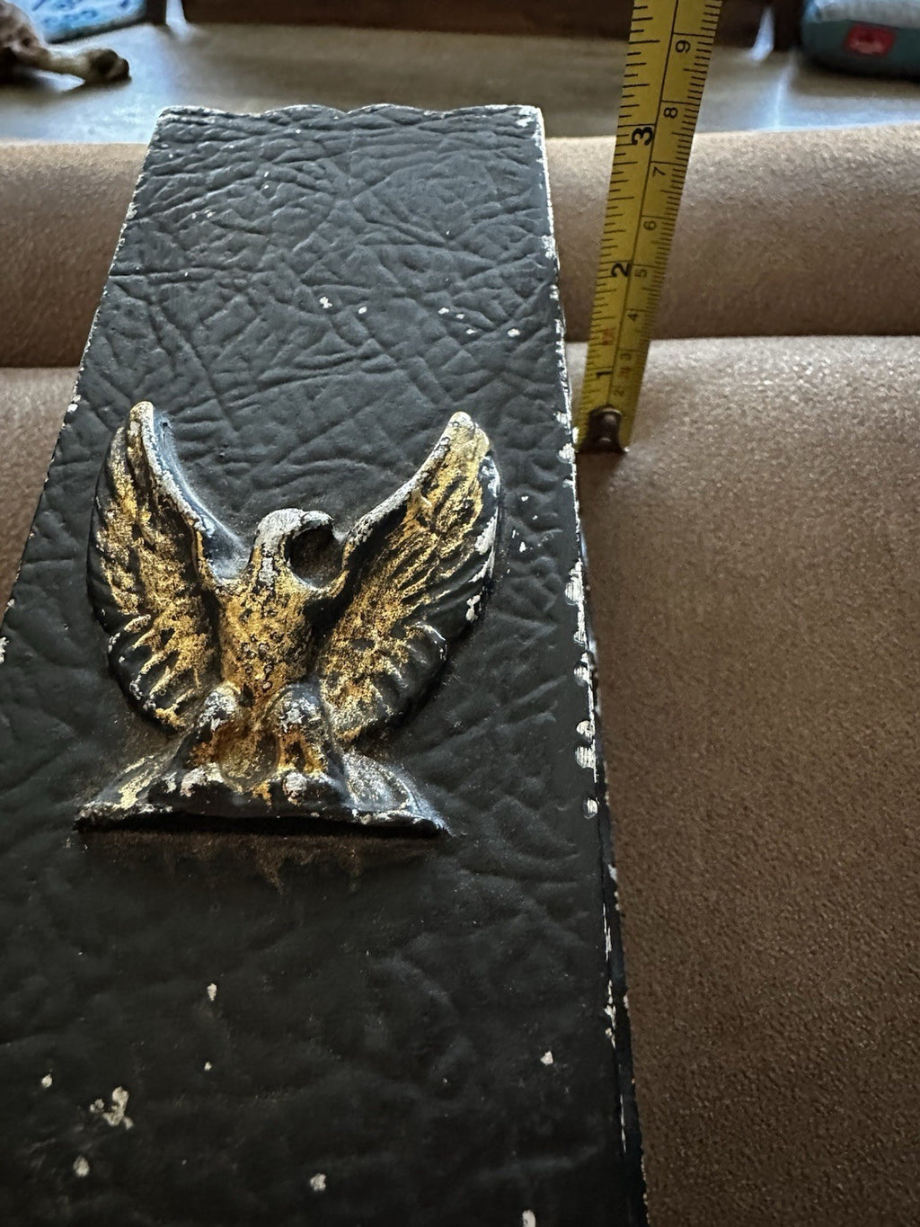 Match Stick Holder Retro Americana Eagle 1970 Cast Aluminum Steel Long Vintage