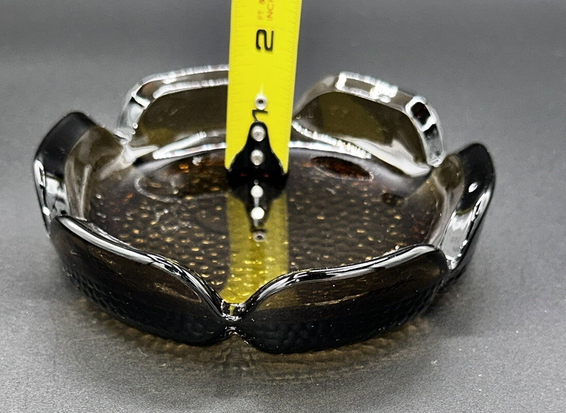 Ashtray/Trinket bowl 5" x  1" Cigar Anchor Hocking Brown Vintage