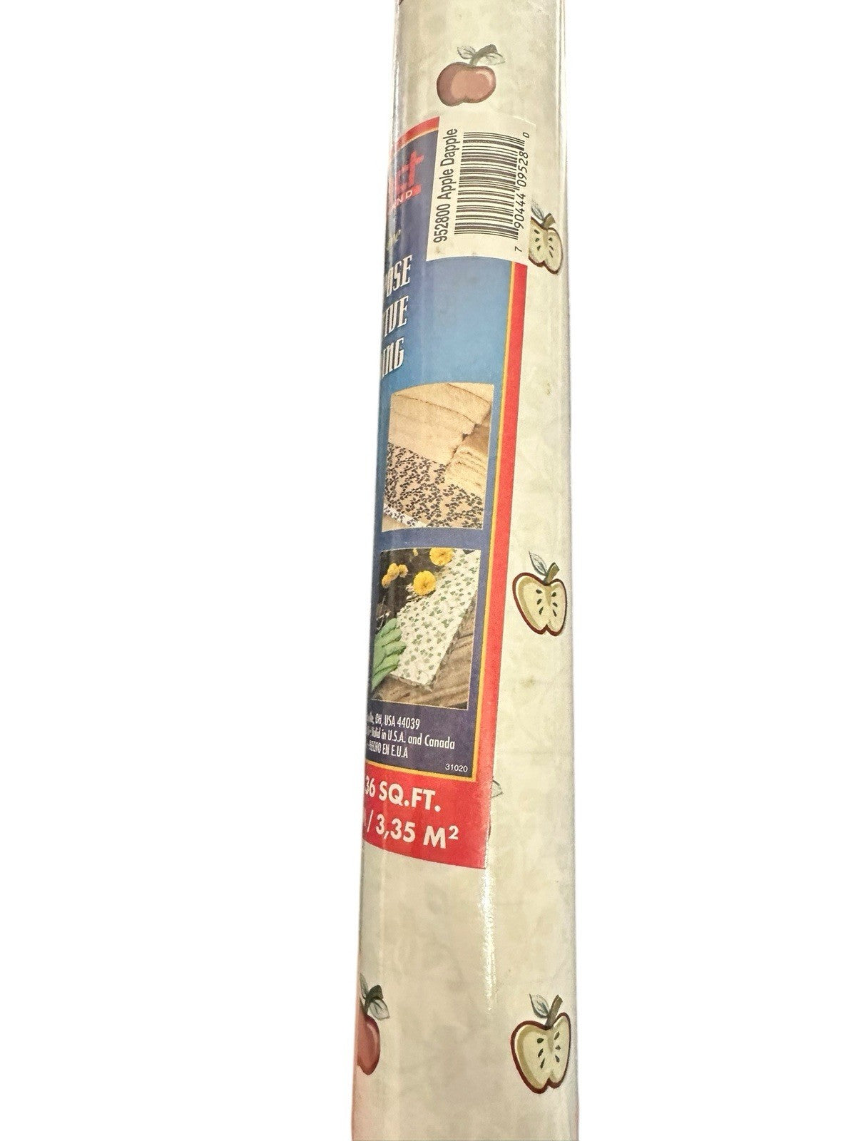 Con-Tact Self Adhesive Decorative Contact Paper Apple Dapple Print 24’ 2002 New