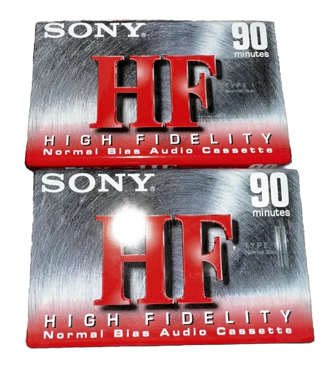 Cassettes 90 minutes Recordable (2) Sealed Sony HF Sealed Blank Audio New