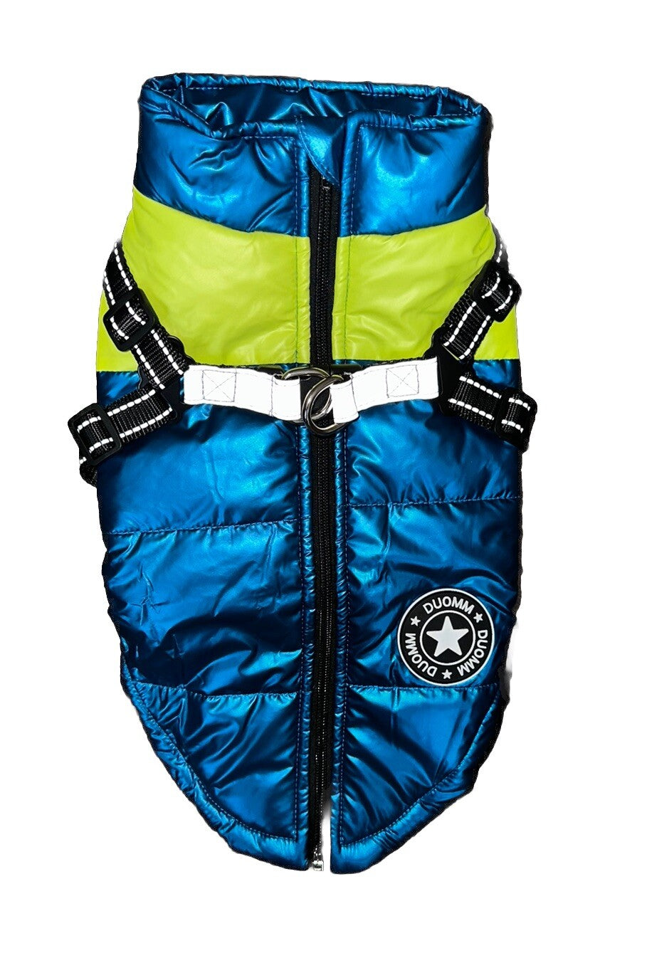 Dog Coat with Harness Winter Padded Clothes Size L Waterproof Reflective New