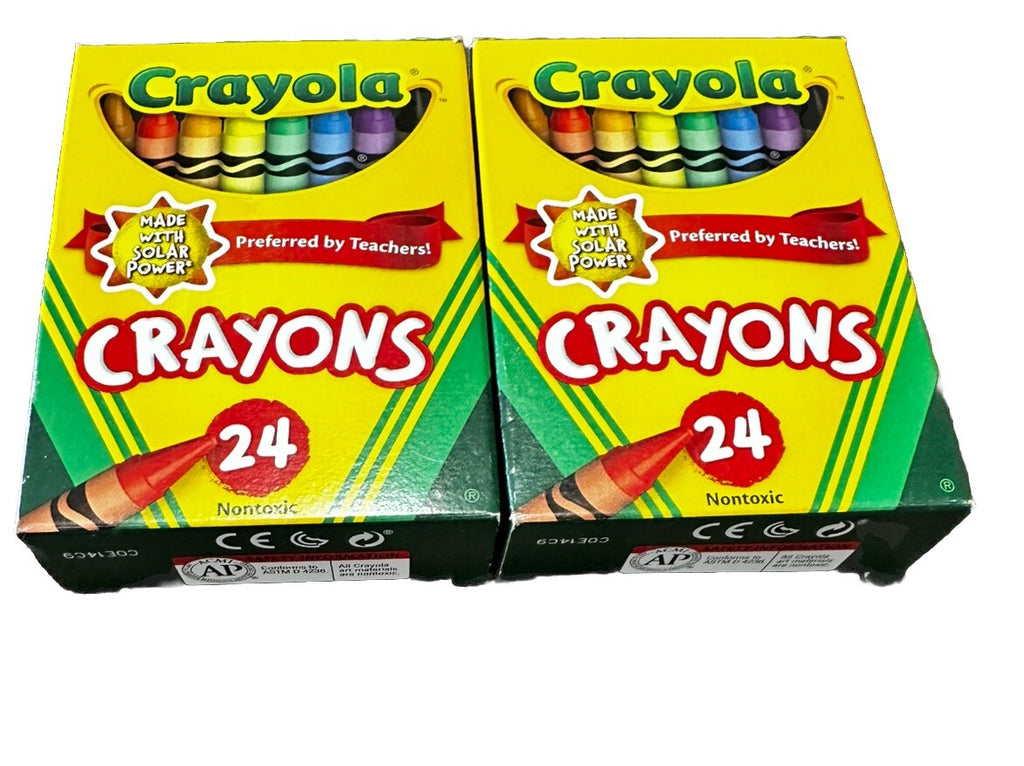 Crayola Crayons 24 Pack Lot Of 2 Nontoxic 48 Total Crayons New