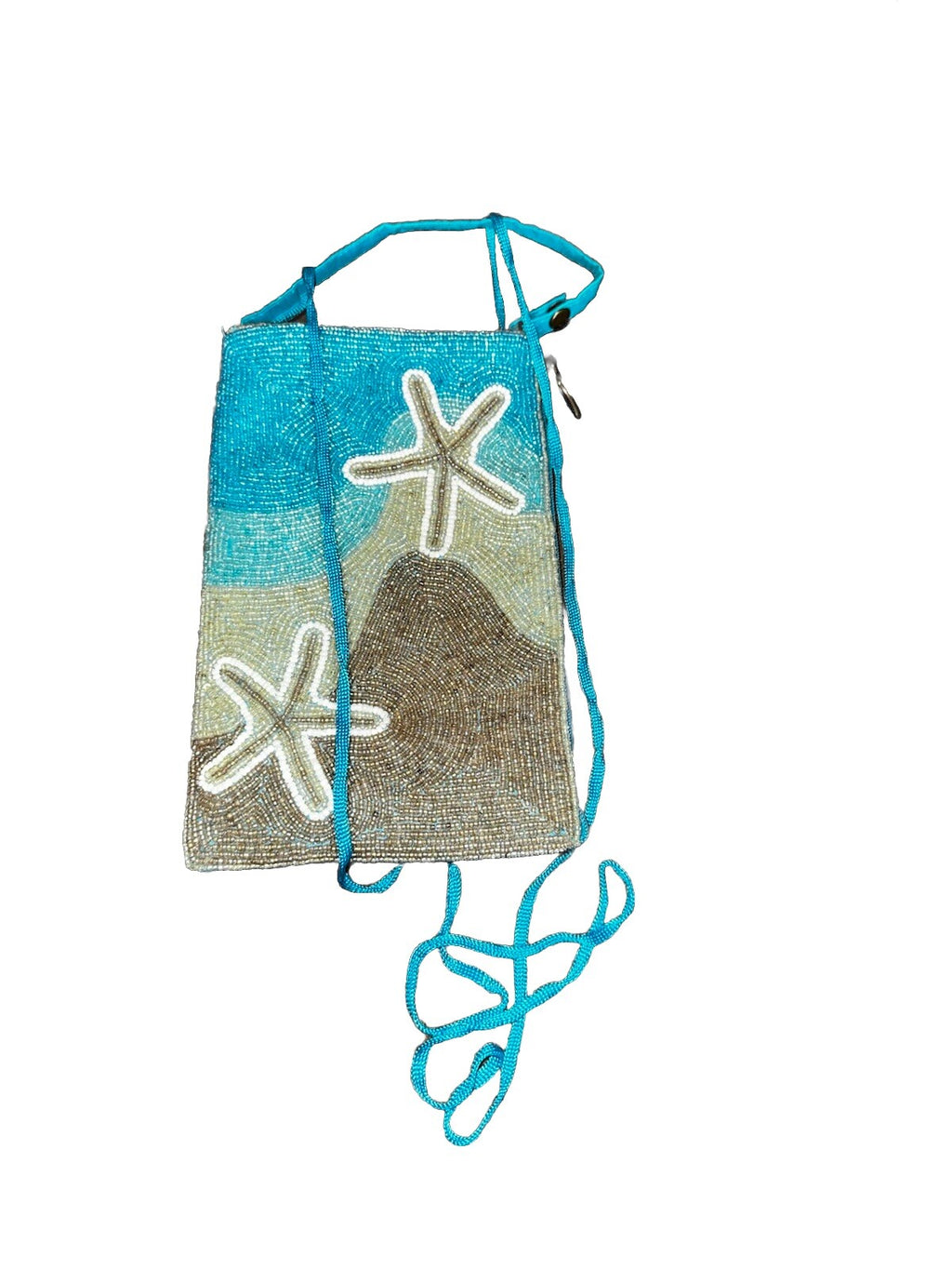 Crossbody Starfish Beach Hand Beaded Bag Bamboo Trading Company