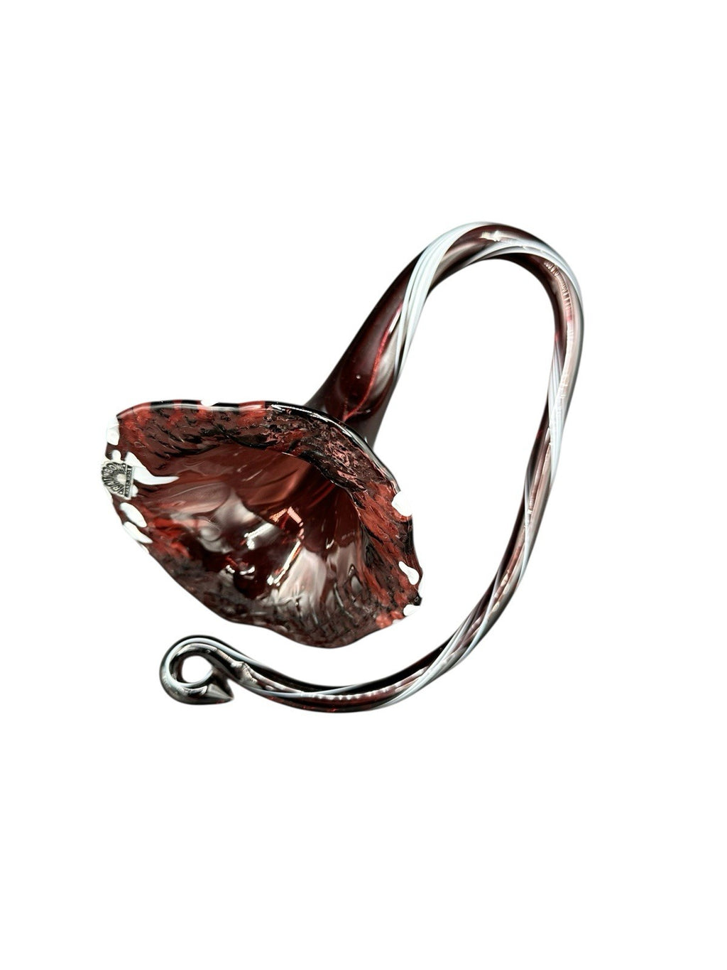 Bud Vase Purple Blown Glass Flower Rare Vintage