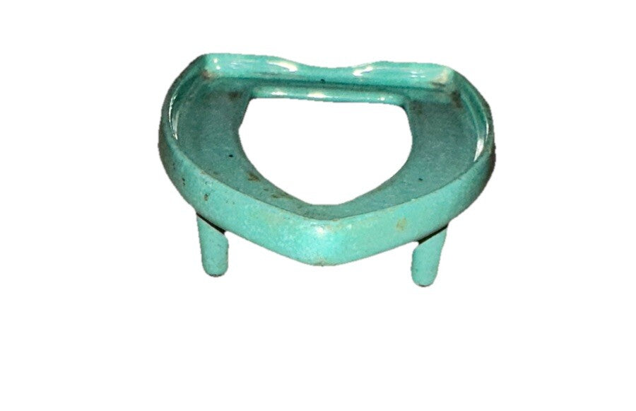 Antique Iron Stand Marked 2 From 1920/30’s Green Enameled Cast Iron Flat
