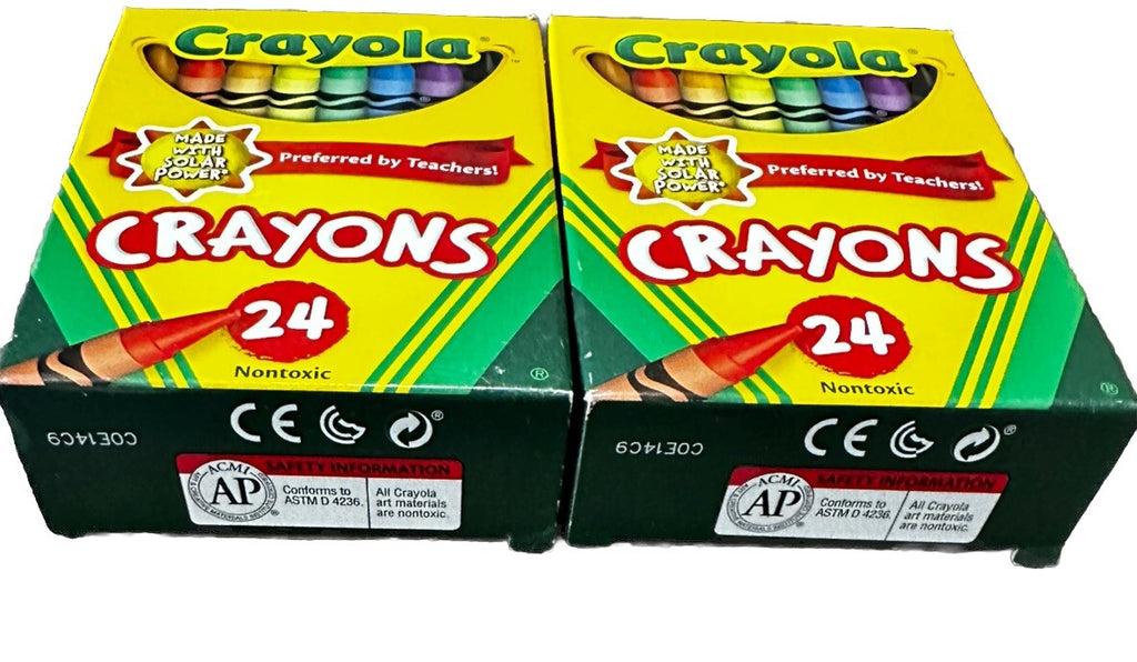 Crayola Crayons 24 Pack Lot Of 2 Nontoxic 48 Total Crayons New