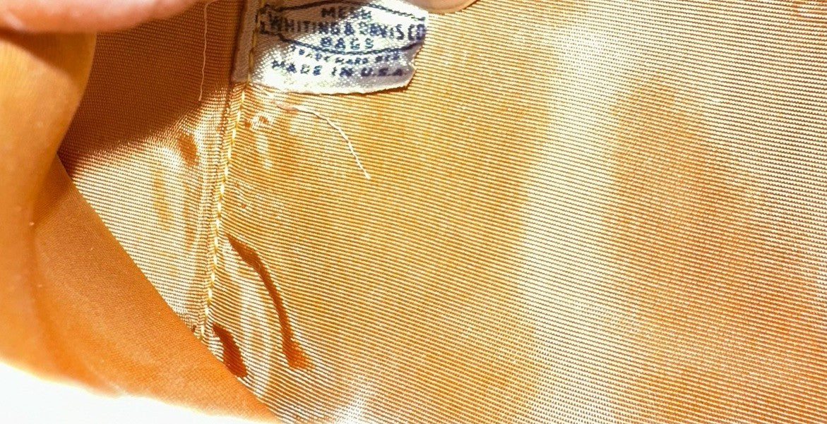 Clutch With Crystal Closure Whitting and Davis Gold Mesh Evening Vintage