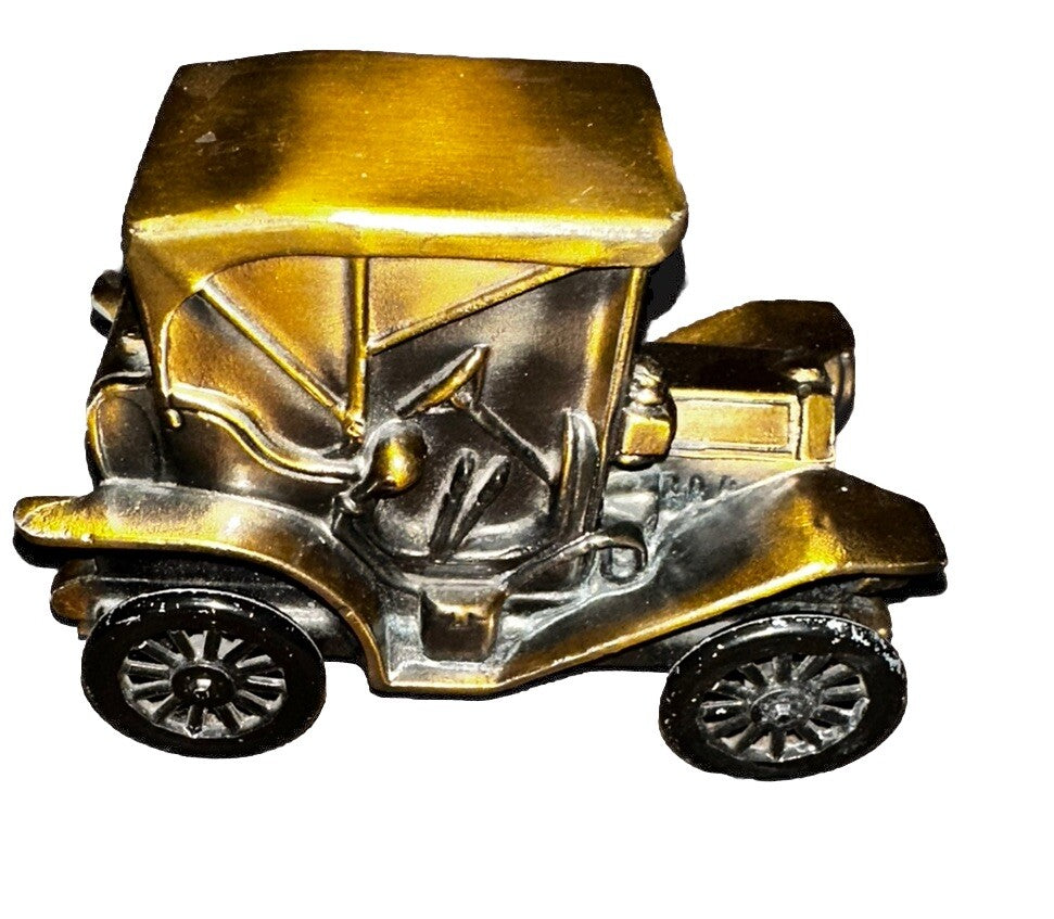 Coin Bank 1908 Buick Brass Metal 1974 Banthrico Car Vintage
