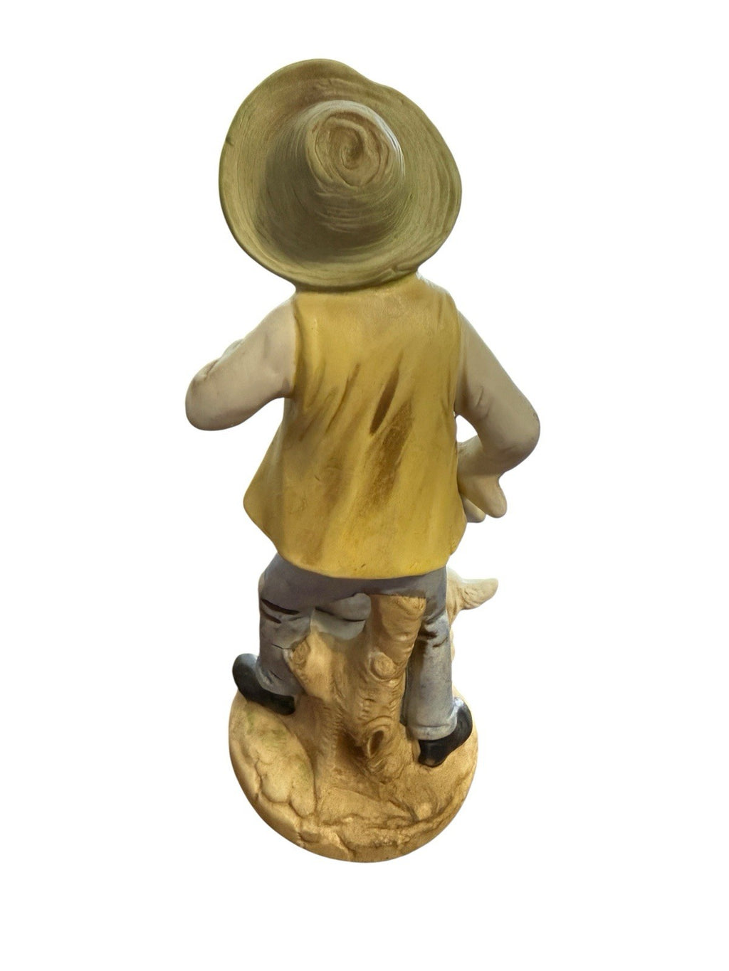 Boy With Lamb Figurine 8” Lenwile China Ardalt Japan Hand Painted Vintage